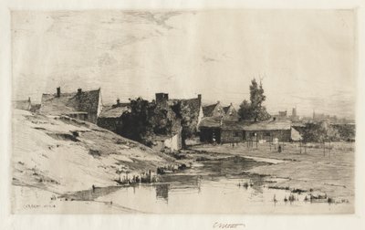 Old Houses near Bruges by Charles Adams Platt