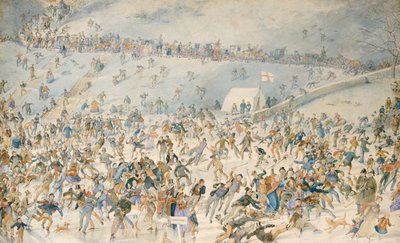 Figures Ice Skating, 1876 by Charles Altamont Doyle