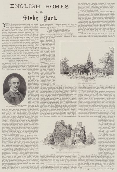 English Homes, Stoke Park by Charles Auguste Loye