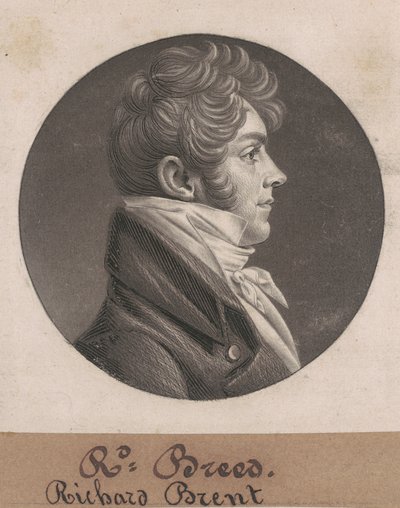 Richard Brent by Charles B.J. Févret de Saint Mémin