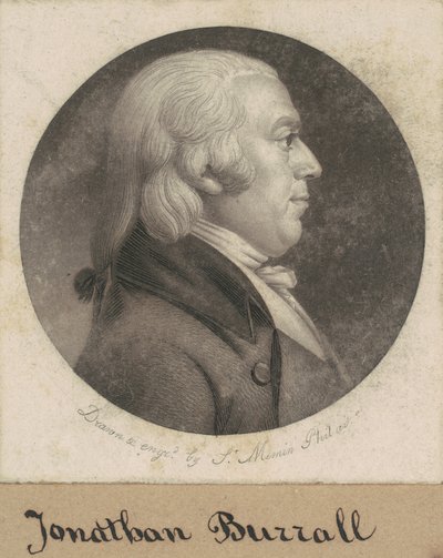 Jonathan Burrall by Charles B. J. Févret de Saint Mémin