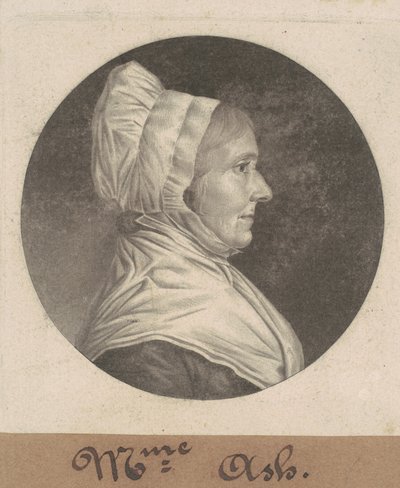 Mrs. Ash by Charles B. J. Févret de Saint Mémin