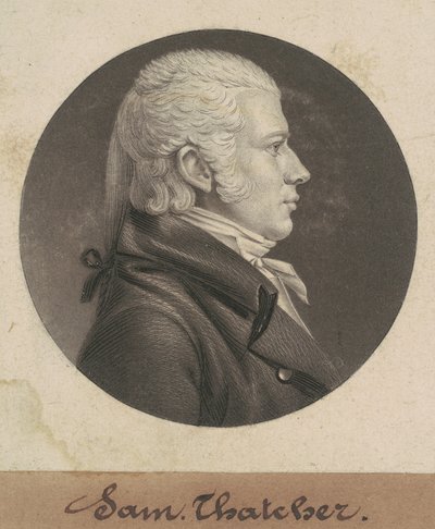 Samuel Thatcher by Charles B. J. Févret de Saint Mémin