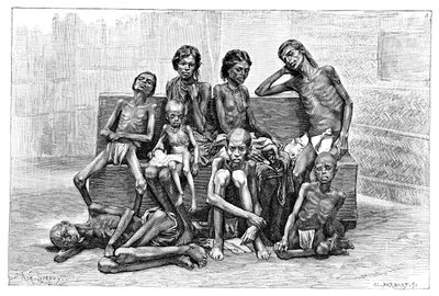 Famine Victims, India by Charles Barbant