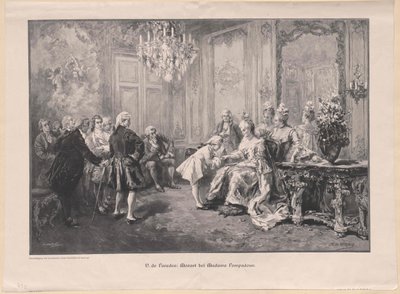 Mozart in Front of Madame Pompadour by Charles Baude