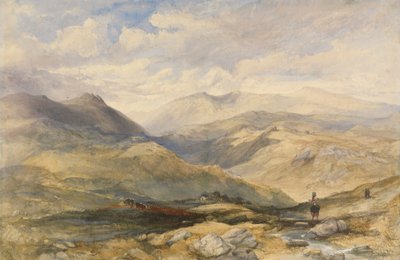 Highland Landscape with Figures by Charles Bentley