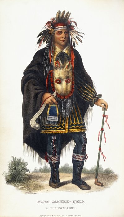 Okee-Makee-Quid, A Chippeway Chief, 1854 by Charles Bird King