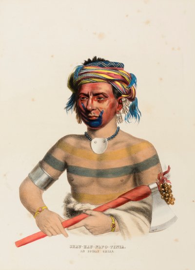 Shau-Hau-Napo-Tinta, an Ioway Chief by Charles Bird King