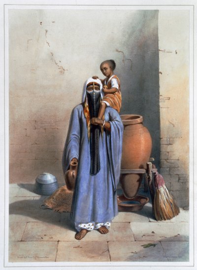Fellah Woman and Child, 1848 by Charles Bour