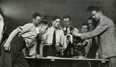 RAF Personnel Receiving Aero-Engine Instruction by Charles Brown