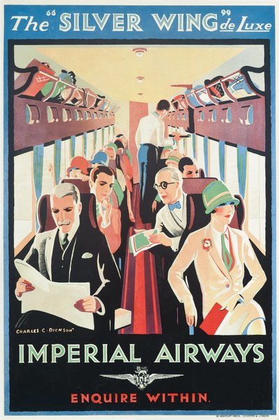 Poster Advertising Imperial Airways by Charles C. Dickson