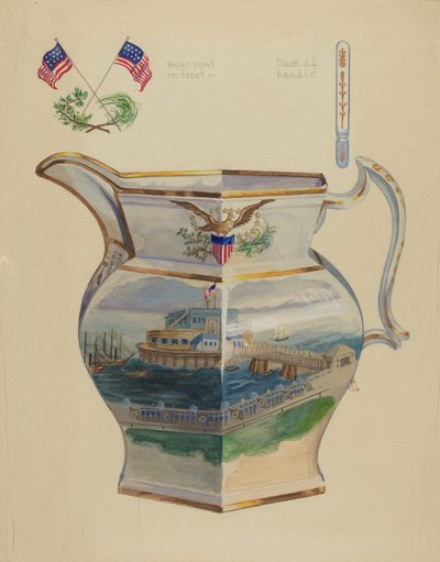 Glazed Stone China Pitcher by Charles Caseau