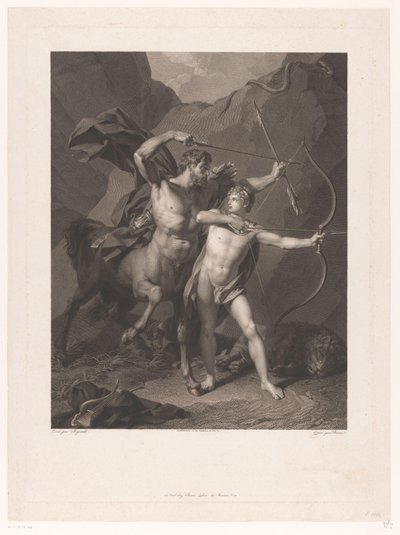 Chiron Teaching Achilles Archery by Charles Clément Bervic