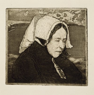 Elderly Woman from Oeussant by Charles Cottet
