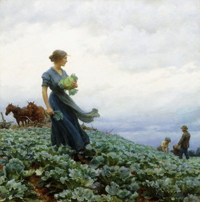 The Cabbage Field by Charles Courtney Curran