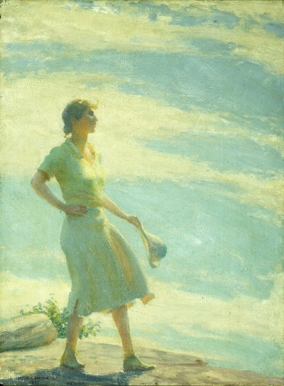 Walking on the Cliff by Charles Courtney Curran