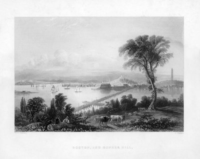 Boston and Bunker Hill, c. 1820 by Charles Cousen
