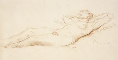 Reclining Female Model with Hands Under Neck by Charles Despiau