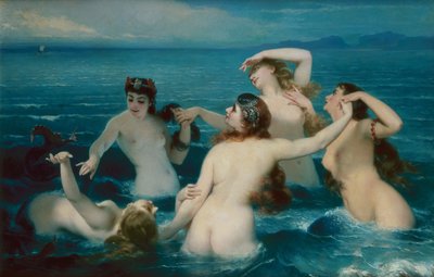 Mermaids Frolicking in the Sea by Charles Edouard Boutibonne