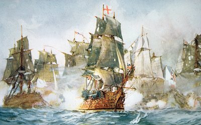 Battle of the Saints by Charles Edward (after) Dixon