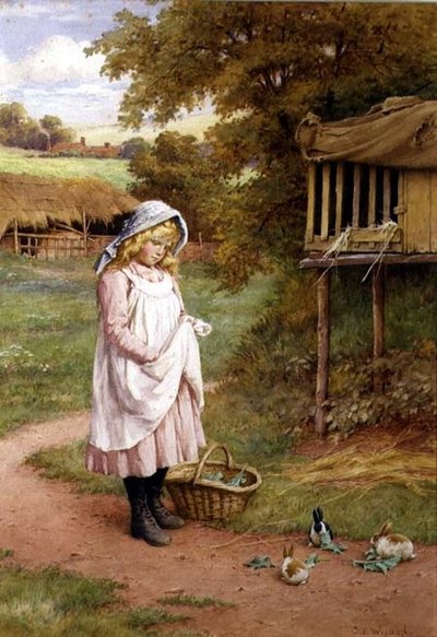 Feeding the Rabbits by Charles Edward Wilson
