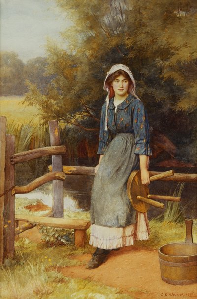 The Milkmaid by Charles Edward Wilson