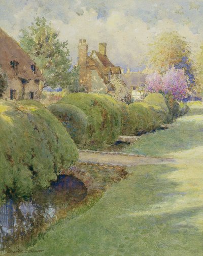 The Box Hedge, Warborough, Oxon by Charles Edwin Flower