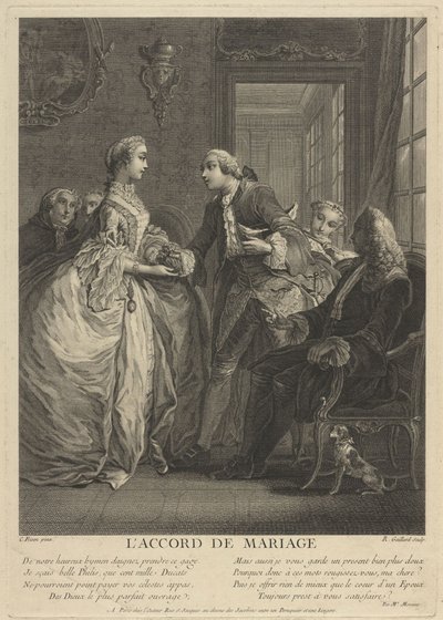 Marriage Contract, 18th Century by Charles Eisen