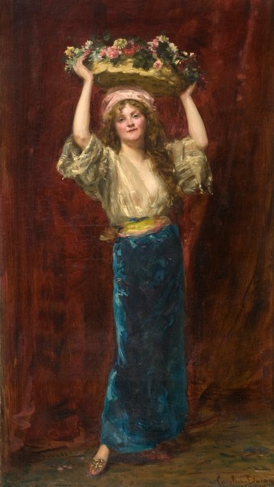 The Flower Girl by Charles Emile Auguste Carolus Duran