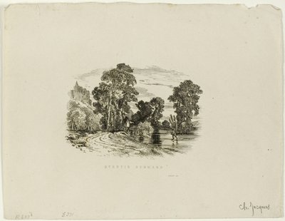 A Castle by Charles Emile Jacque