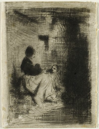 A Woman and Her Child by Charles Emile Jacque