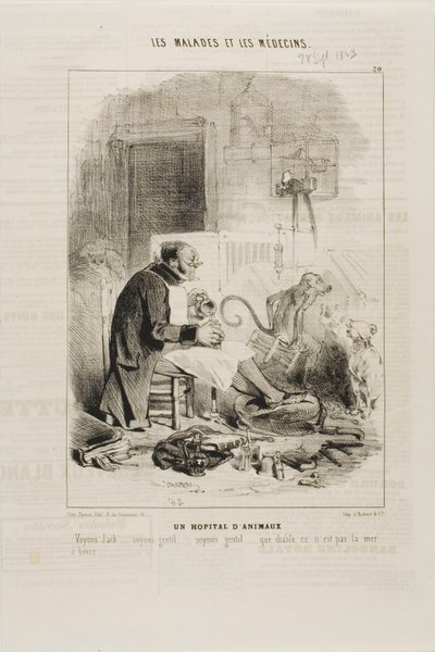 An Animal Hospital (plate 20) by Charles Emile Jacque