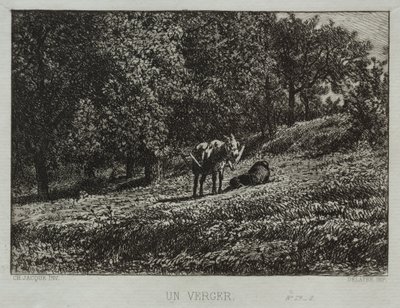 An Orchard by Charles Emile Jacque