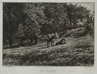 An Orchard by Charles Emile Jacque
