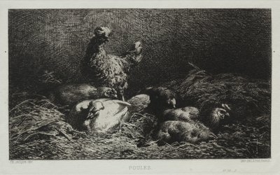 Chickens by Charles Emile Jacque
