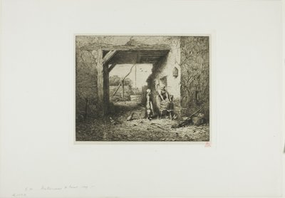Courtyard Interior by Charles Emile Jacque