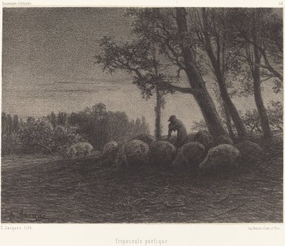 Poetical Twilight by Charles Emile Jacque