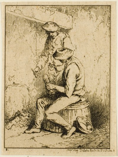 Drinkers by Charles Emile Jacque
