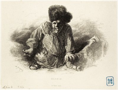 Elshie, the Black Dwarf by Charles Emile Jacque