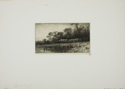 Evening Landscape by Charles Emile Jacque