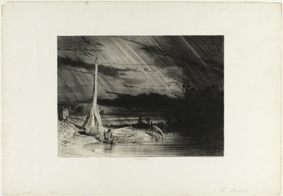 Fisherman by Charles Emile Jacque