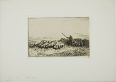 Herd of Pigs by Charles Emile Jacque
