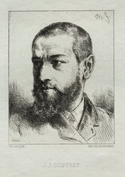 J. J. Guiffrey by Charles Emile Jacque