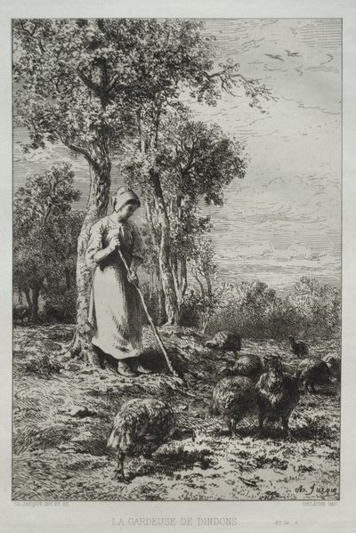 Keeper of the Turkeys by Charles Emile Jacque