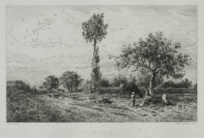Landscape by Charles Emile Jacque