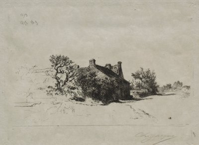 The Little Houses of Kercassier by Charles Emile Jacque