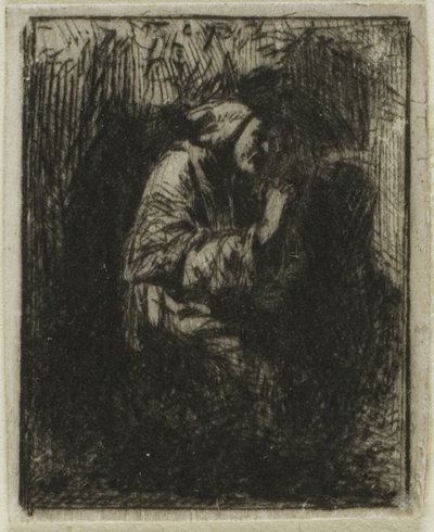 Monk at Prayer by Charles Emile Jacque