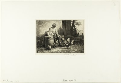 Petits! Petits! by Charles Emile Jacque