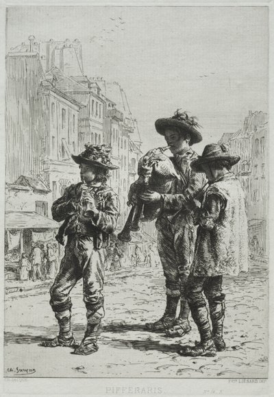 Pifferaris by Charles Emile Jacque