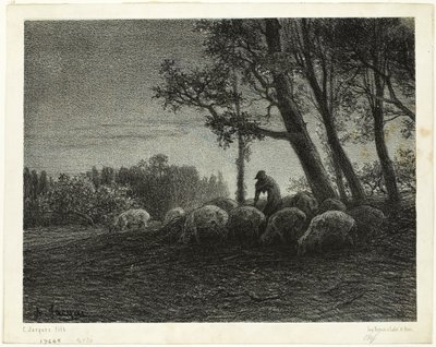 Poetic Twilight by Charles Emile Jacque